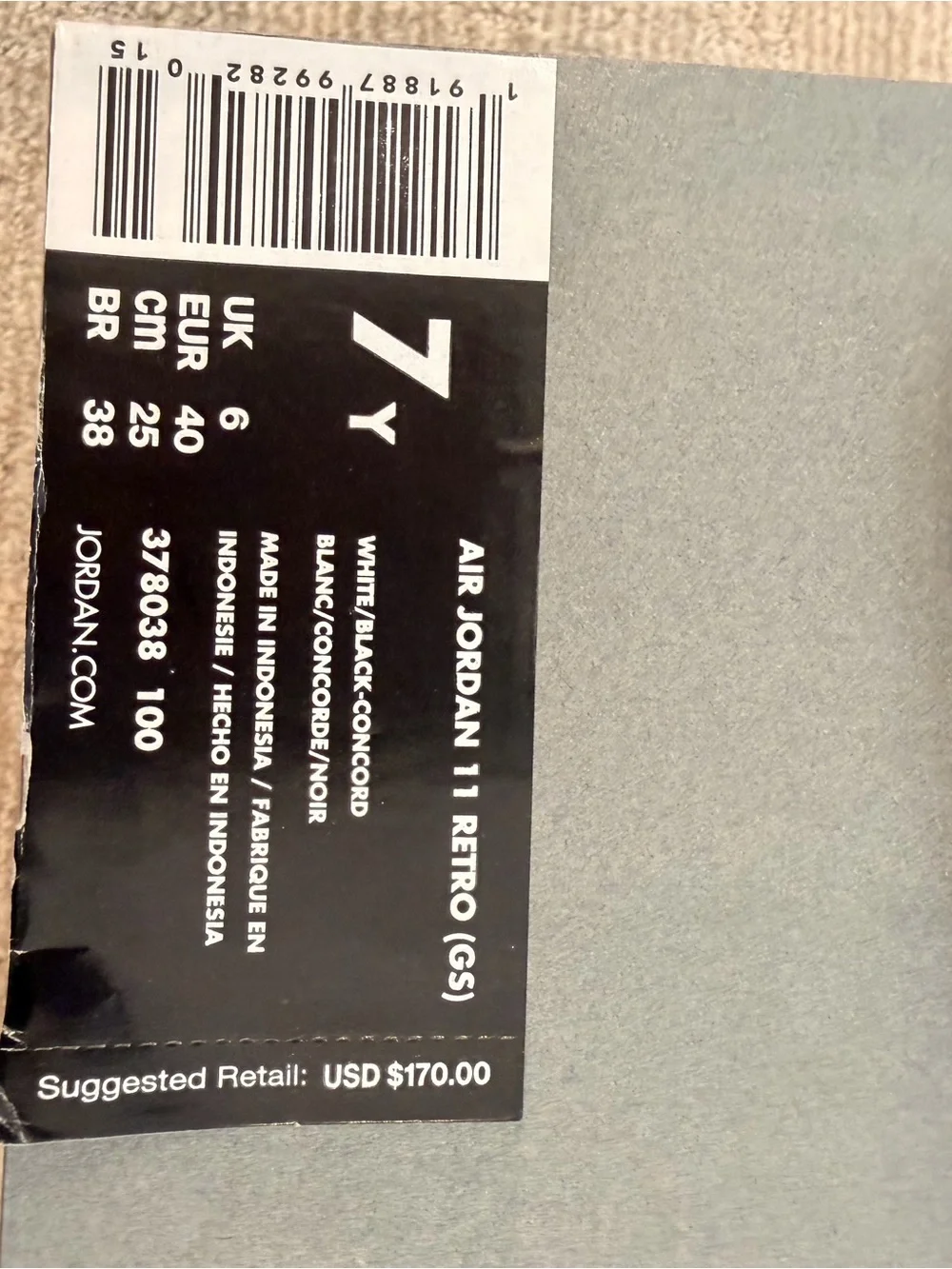 Jordan 11 Retro Concord 2018 GS (NDS)